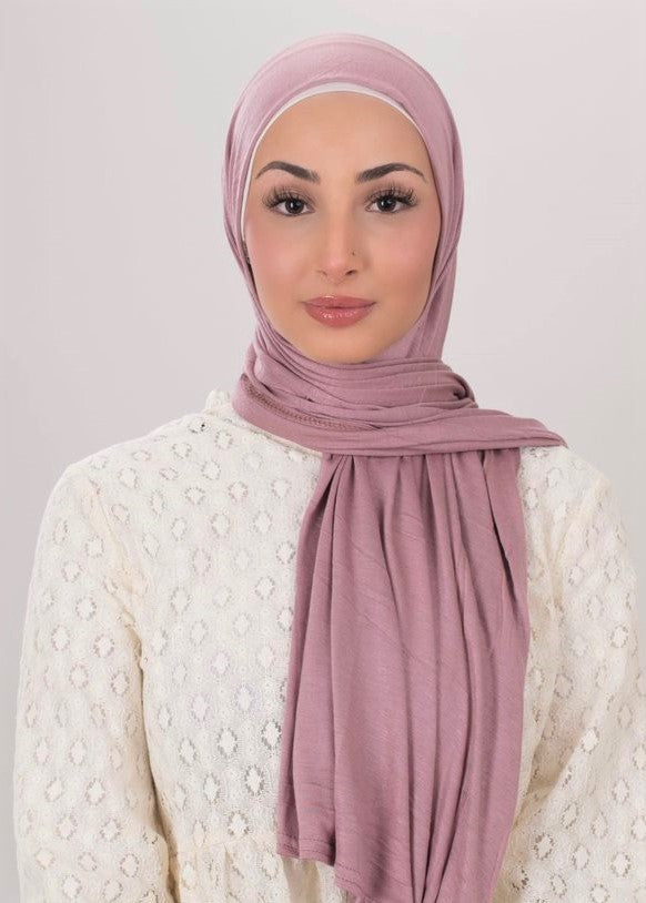 Premium Jersey Hijab - Mauve Pink