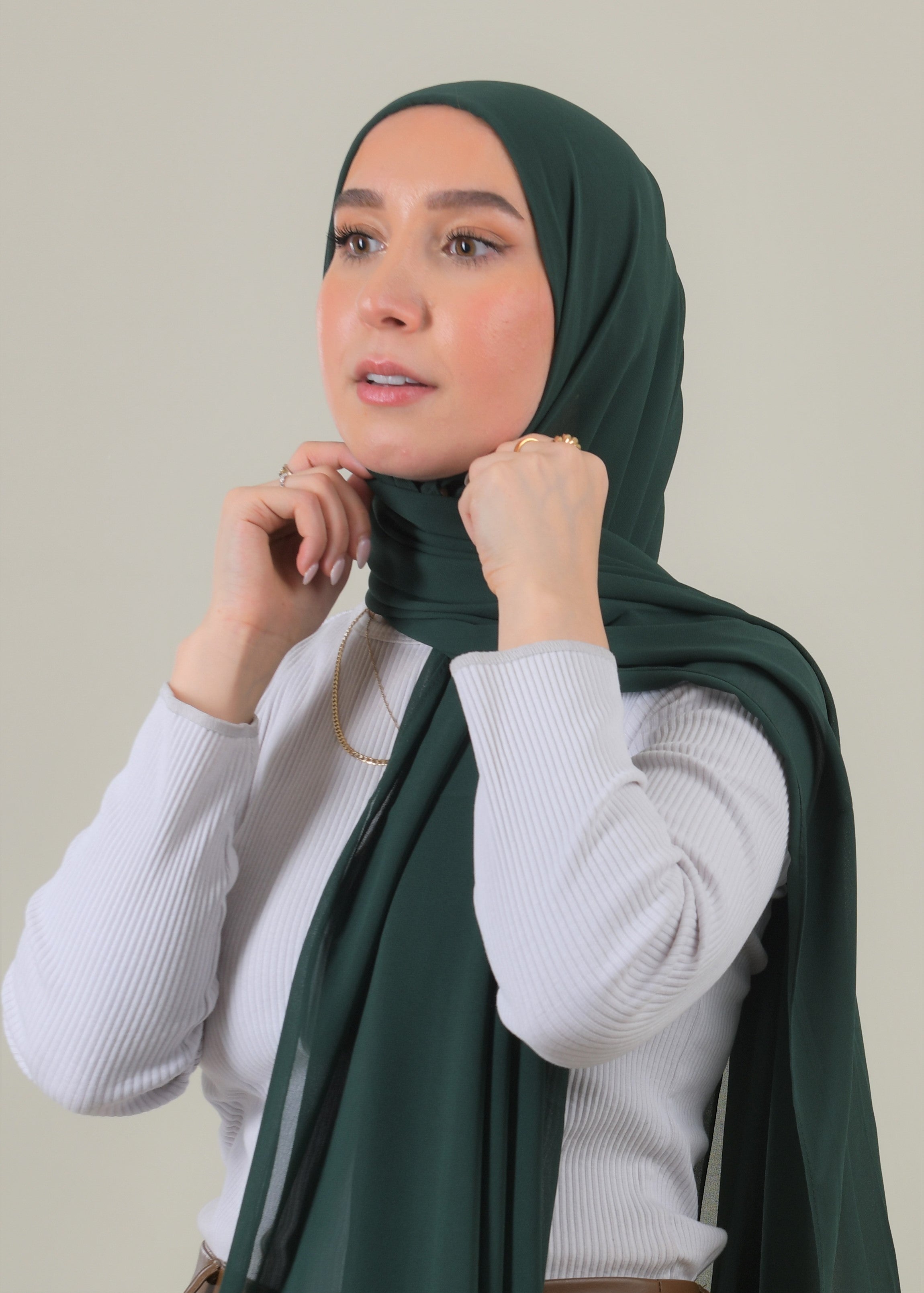 Classic Chiffon Hijab - Emerald