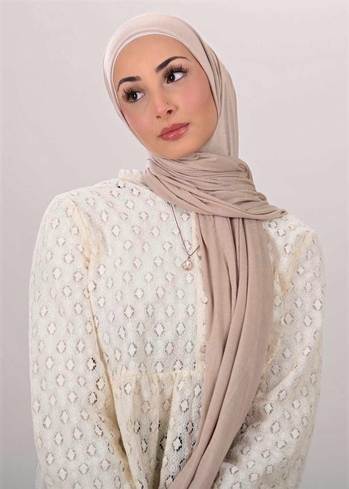 Premium Jersey Hijab - White
