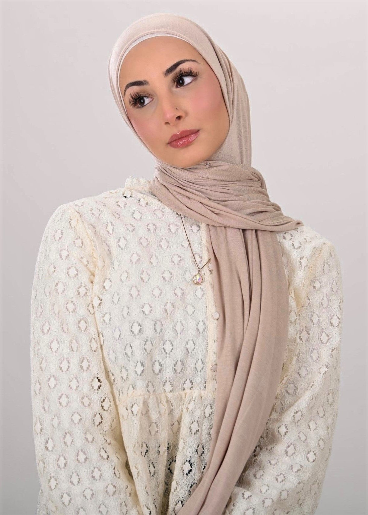 Premium Jersey Hijab - Cream