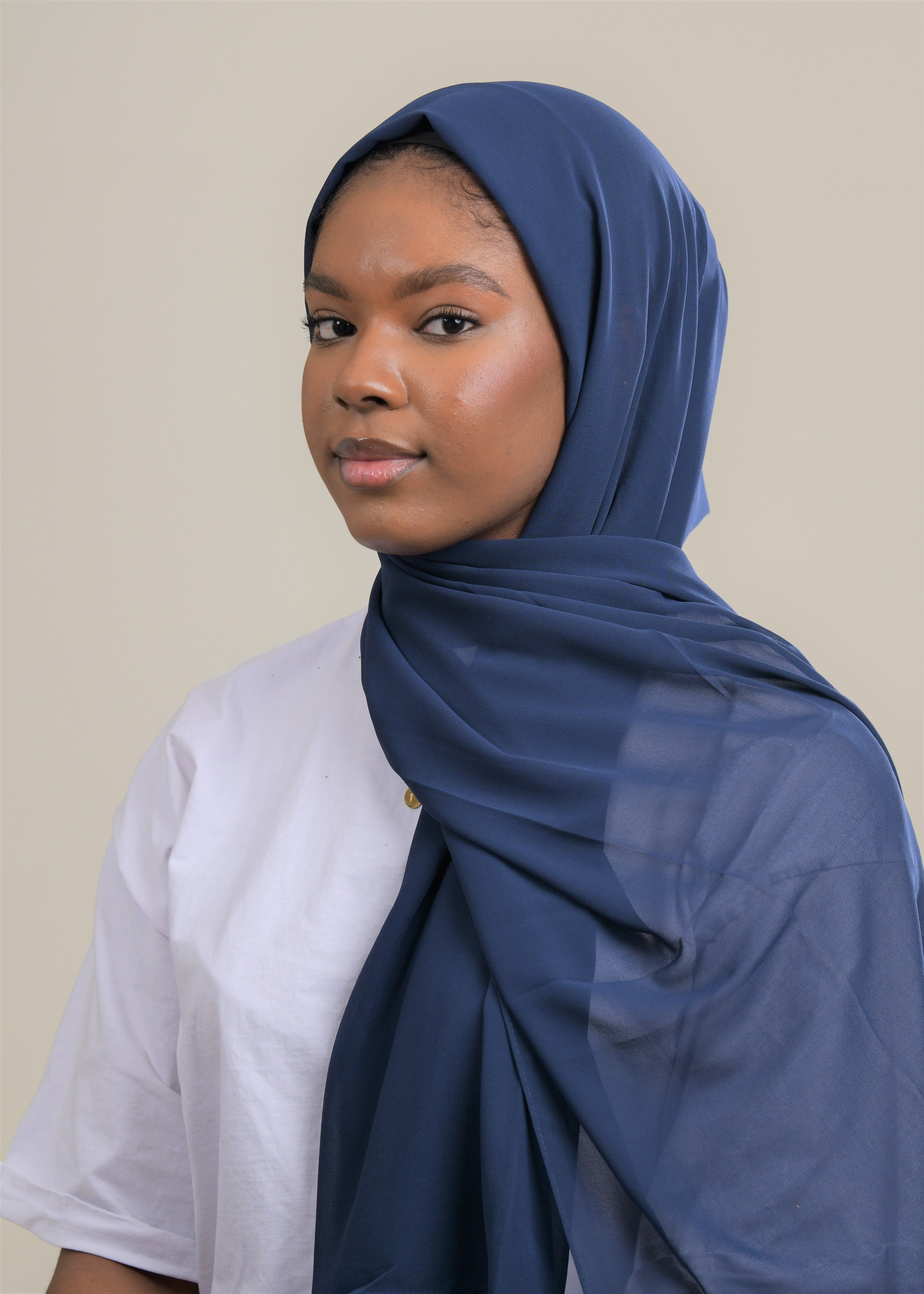 Classic Chiffon Hijab - Navy