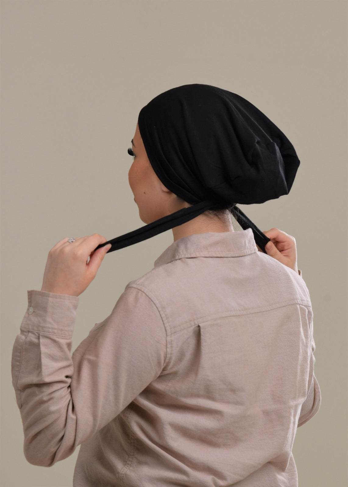 Silk Lined Undercap - Noir