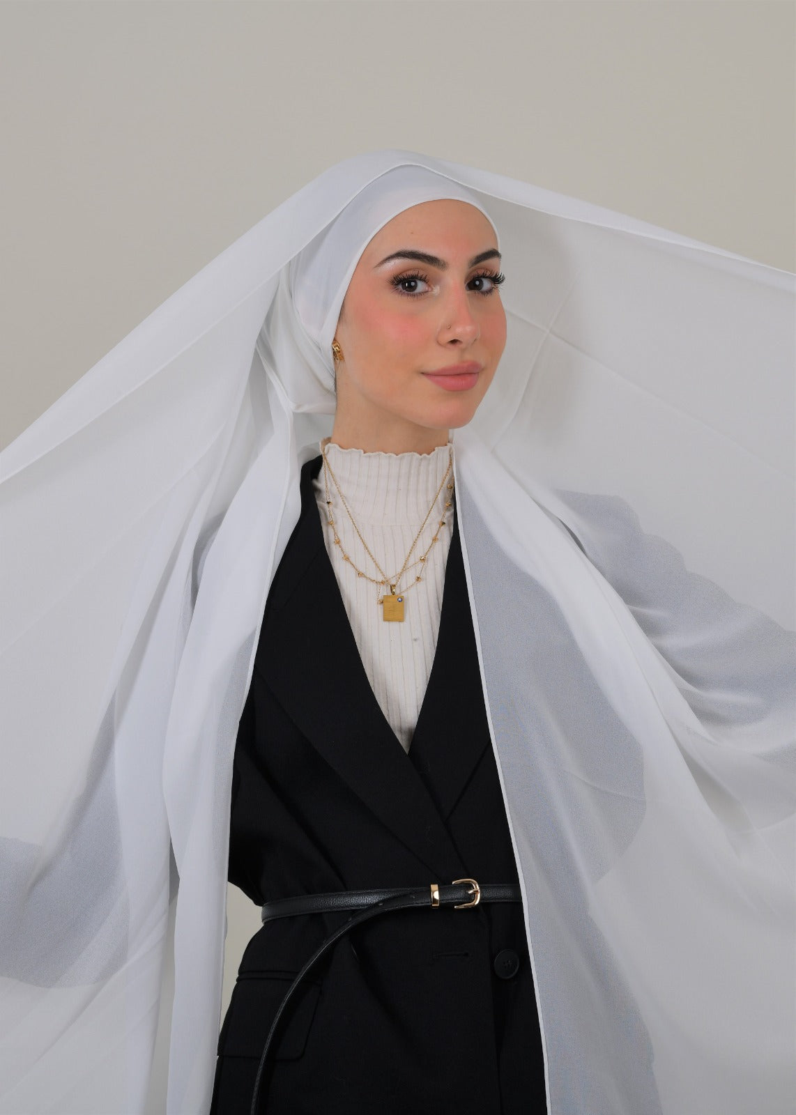 Instant Chiffon Hijab - Blanc